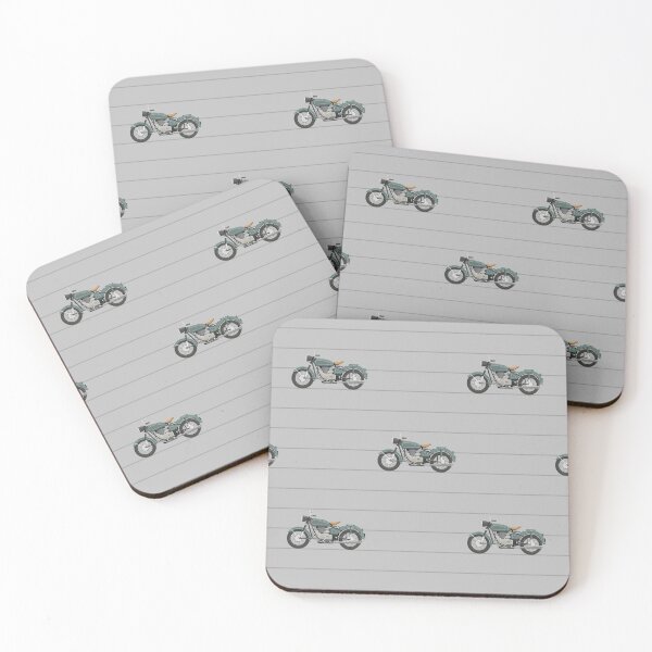 Item preview, Light Gray Vintage Motorcycle Seamless Pattern Design designed and sold by NadDot.