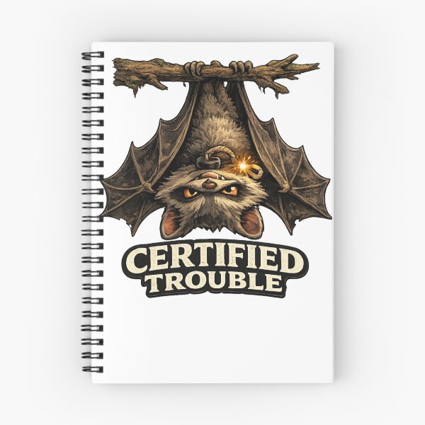 Item preview, Certified Trouble Bat – Tiny Villains Series Funny Evil Bat designed and sold by MoodMinistry.