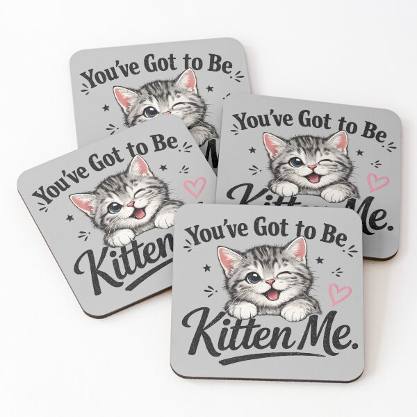 Item preview, You’ve Got to Be Kitten Me – Cute Winking Cat Design designed and sold by blankTeeShirt.