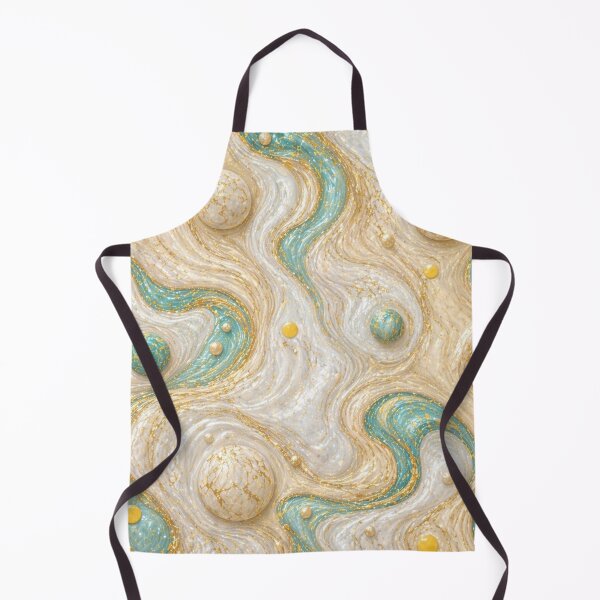 Item preview, Turquoise Whisper: Ivory & Gold Luxury Marble Flow designed and sold by annenambiro.