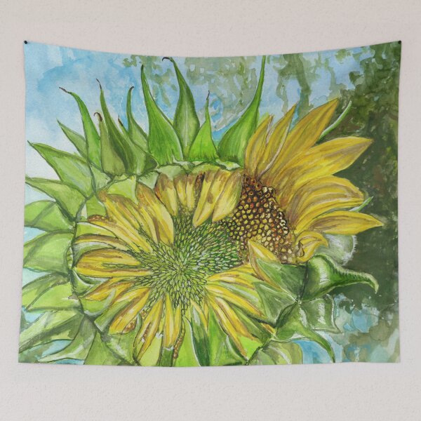 Artikelvorschau, ~ Sonnenblume, wedelnd ~ entworfen und verkauft von MyPerkyPrints.