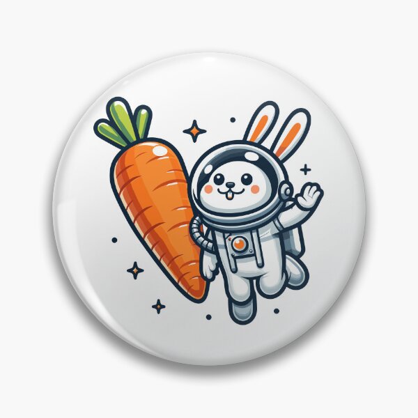 Item preview, Astronaut Rabbit with Carrot Rocket Funny Space Animal Design Gift designed and sold by CyfroweMysli.