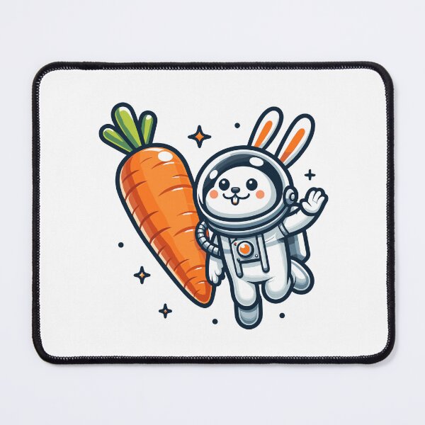 Item preview, Astronaut Rabbit with Carrot Rocket Funny Space Animal Design Gift designed and sold by CyfroweMysli.