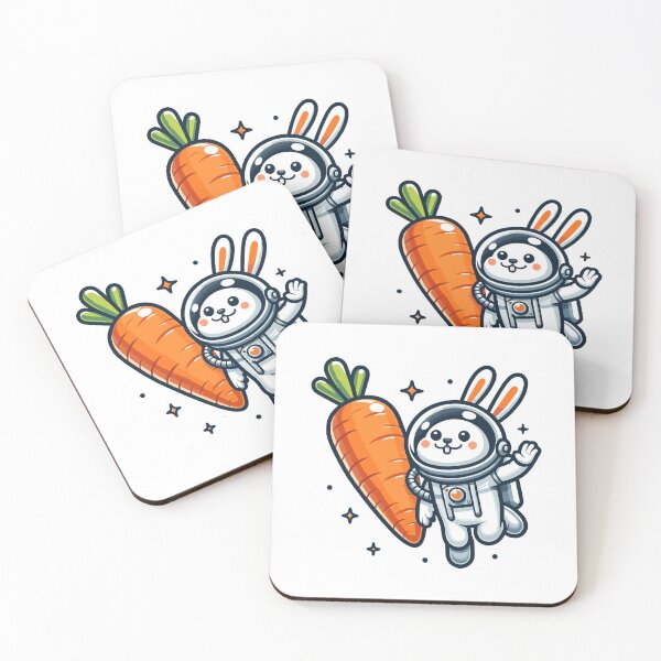 Item preview, Astronaut Rabbit with Carrot Rocket Funny Space Animal Design Gift designed and sold by CyfroweMysli.