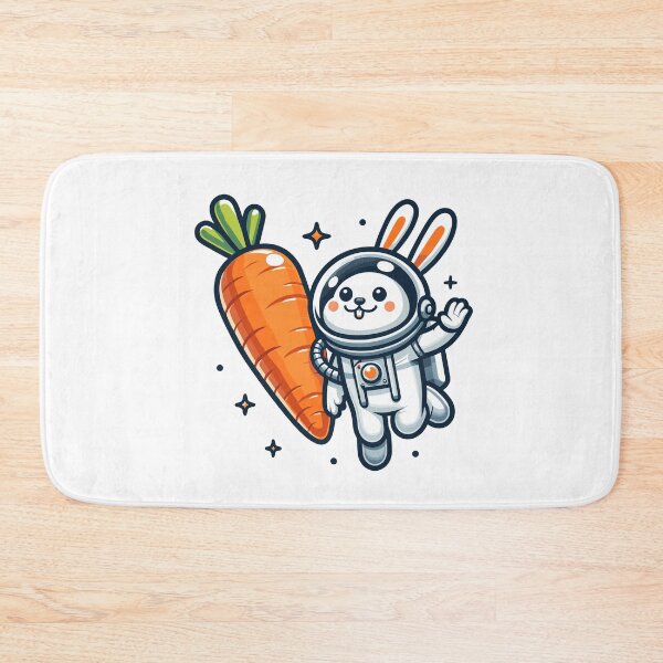 Item preview, Astronaut Rabbit with Carrot Rocket Funny Space Animal Design Gift designed and sold by CyfroweMysli.
