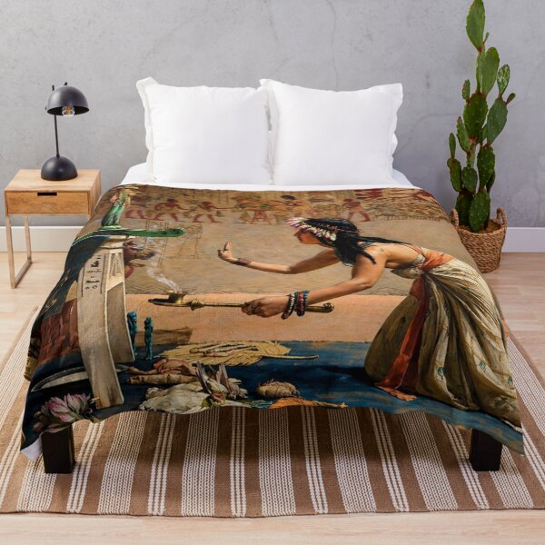 Item preview, Ancient Egypt Art Realism Priestess Ritual Scene for History Art Lovers designed and sold by RickE.