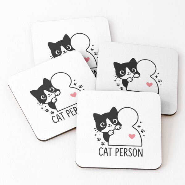Artikelvorschau, Minimalistischer Katzen-Menschen-Aufkleber entworfen und verkauft von PixelPop-US.