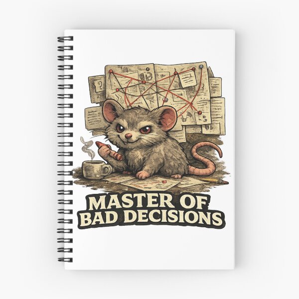 Item preview, Master of Bad Decisions Rat – Tiny Villains Series Funny Chaos Rat designed and sold by MoodMinistry.