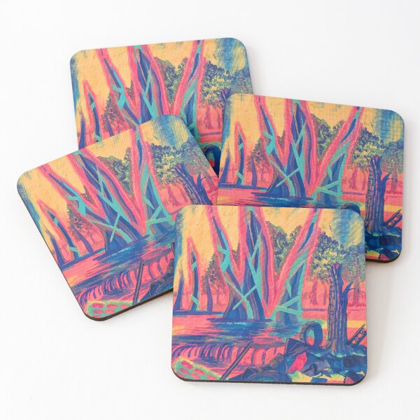 Item preview, Neon Plastic Shards Art Print designed and sold by Dominika Brodowska.