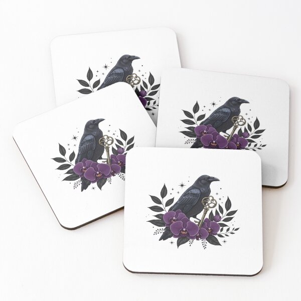 Item preview, Raven Orchid Key Gift designed and sold by IllumeInk.