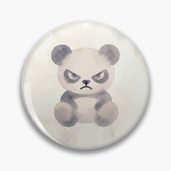 Item preview, Grumpy Panda Minimalist Watercolor Cute Cartoon Art designed and sold by MarCinu Art.
