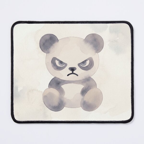 Item preview, Grumpy Panda Minimalist Watercolor Cute Cartoon Art designed and sold by MarCinu Art.