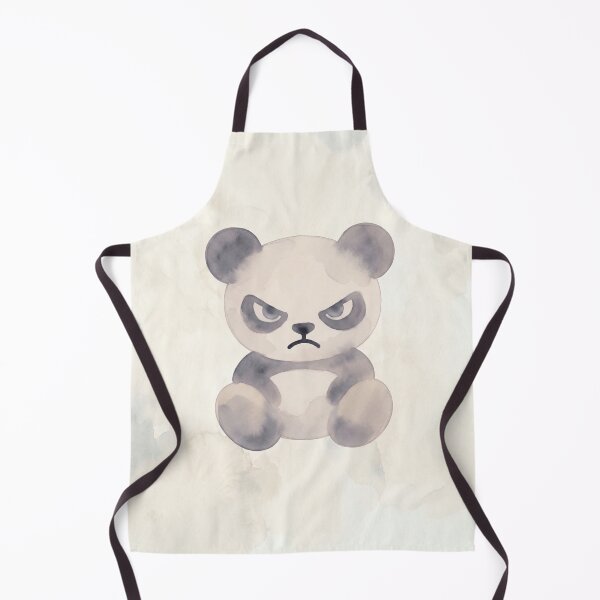 Item preview, Grumpy Panda Minimalist Watercolor Cute Cartoon Art designed and sold by MarCinu Art.
