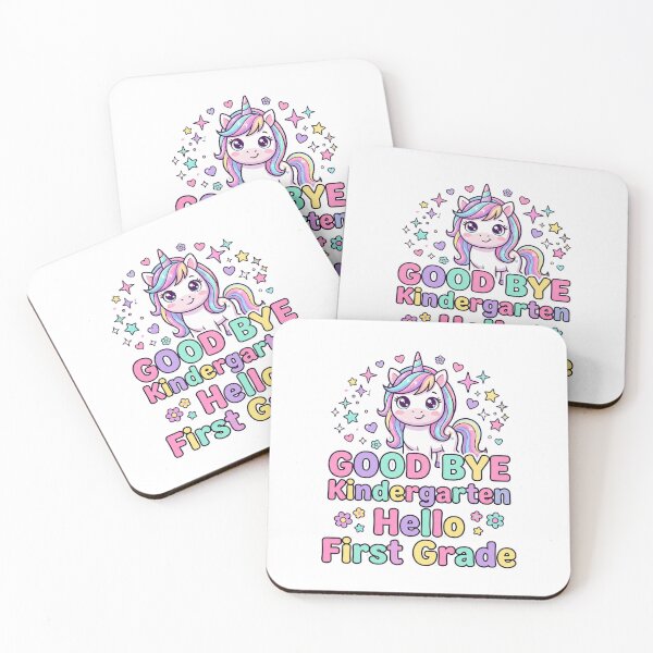 Item preview, Good Bye Kindergarten Hello First Grade Pastel Unicorn Cute Girls Back To School Gift designed and sold by Im-Ara.