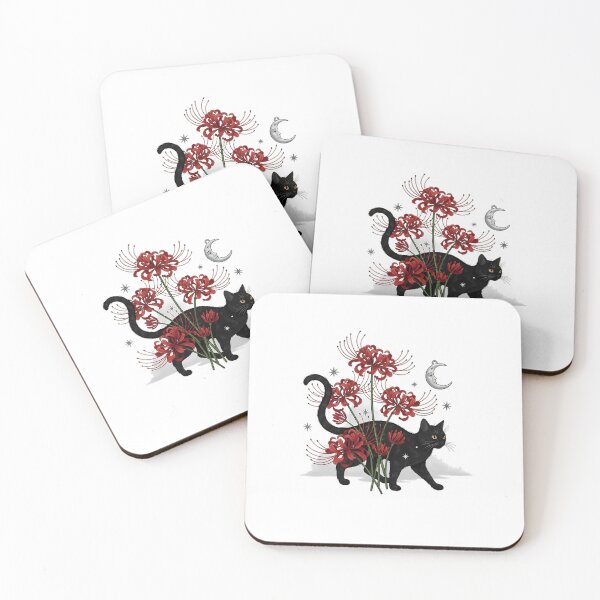 Item preview, Moon Cat Spider Lily Gift designed and sold by IllumeInk.