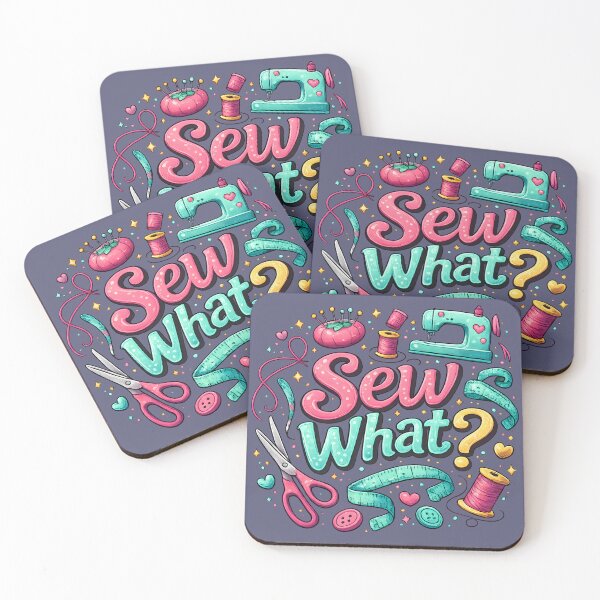 Item preview, Sew What? Cute Sewing Pun Design designed and sold by blankTeeShirt.