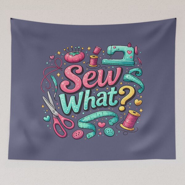 Item preview, Sew What? Cute Sewing Pun Design designed and sold by blankTeeShirt.