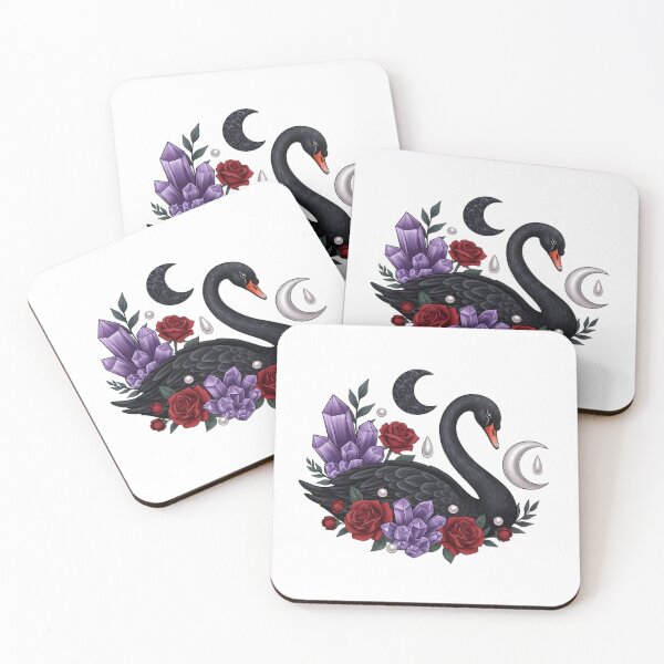 Item preview, Black Swan Crystal Moon Gift designed and sold by IllumeInk.