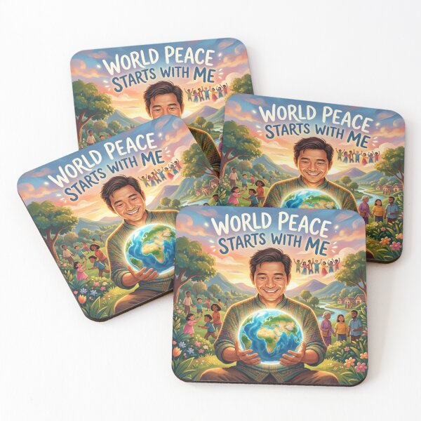 Item preview, AI Art - World Peace Starts with Me designed and sold by Whimsyful Designs.