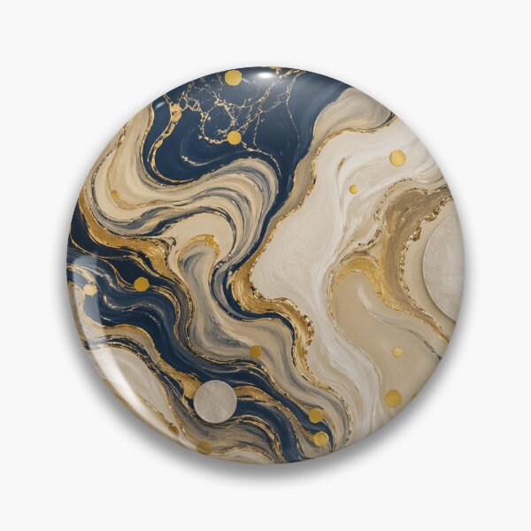 Item preview, Navy & Silver Marble Elegance with Tangerine Accents designed and sold by annenambiro.