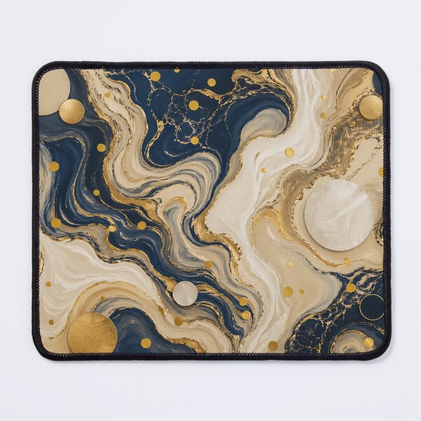 Item preview, Navy & Silver Marble Elegance with Tangerine Accents designed and sold by annenambiro.