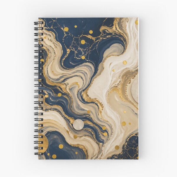 Item preview, Navy & Silver Marble Elegance with Tangerine Accents designed and sold by annenambiro.