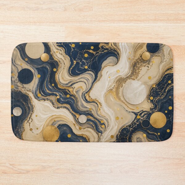 Item preview, Navy & Silver Marble Elegance with Tangerine Accents designed and sold by annenambiro.