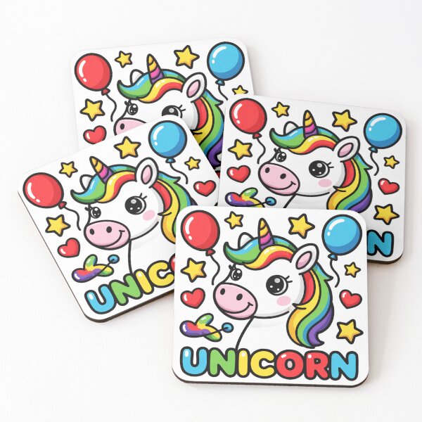 Item preview, Balloons And Stars Magical Unicorn designed and sold by SteezeeStore.