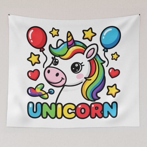 Item preview, Balloons And Stars Magical Unicorn designed and sold by SteezeeStore.