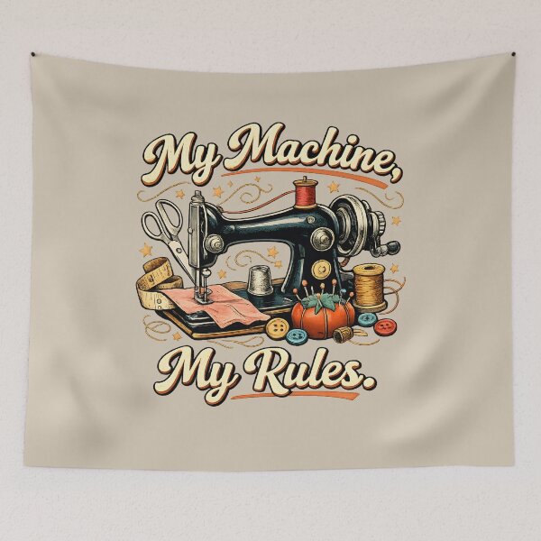 Item preview, My Machine, My Rules – Vintage Sewing Lover Design designed and sold by blankTeeShirt.
