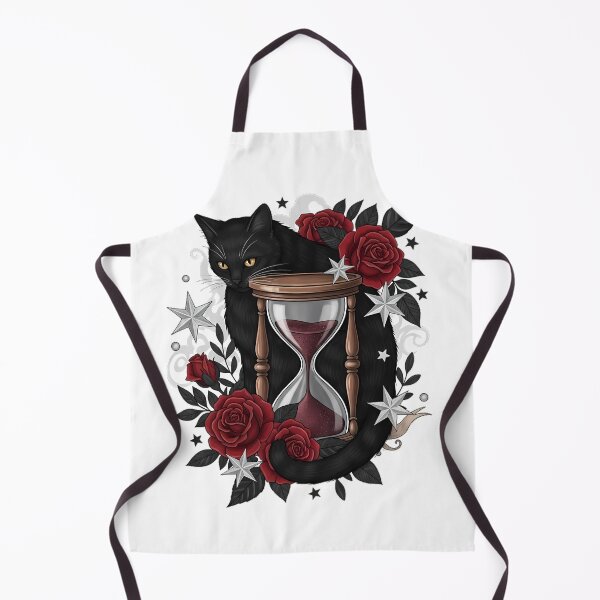 Item preview, Black Cat Hourglass Rose Gift designed and sold by IllumeInk.