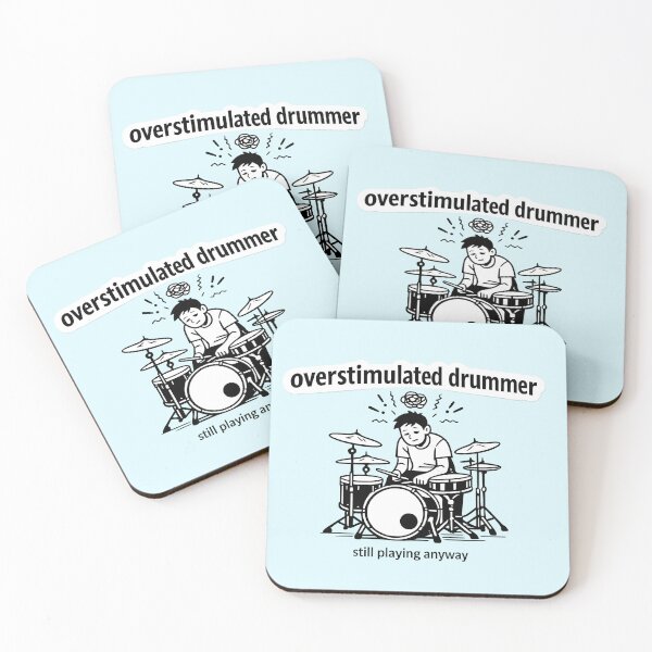 Item preview, Overstimulated Drummer Funny Music Chaos designed and sold by Retr0Tshirts.