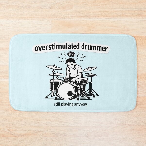 Item preview, Overstimulated Drummer Funny Music Chaos designed and sold by Retr0Tshirts.