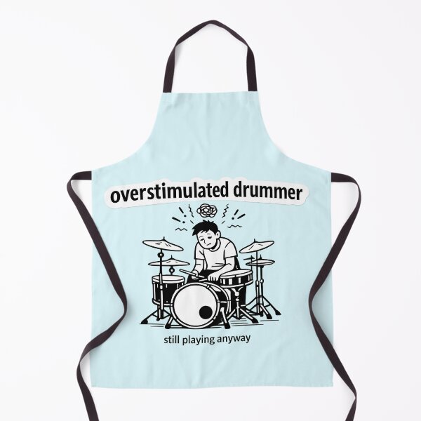 Item preview, Overstimulated Drummer Funny Music Chaos designed and sold by Retr0Tshirts.