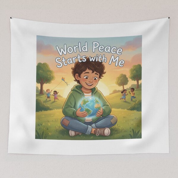 Item preview, AI Art - World Peace Starts with Me designed and sold by Whimsyful Designs.