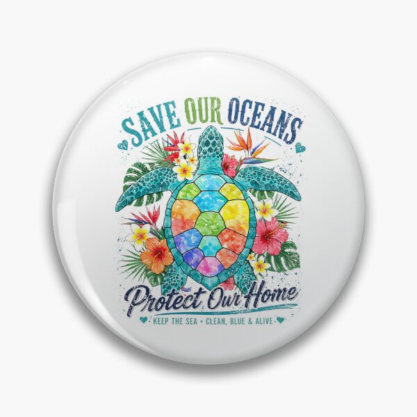 Item preview, Sea turtle ocean conservation sticker - Save Our Oceans Protect Our Home designed and sold by KymeraStudio25.