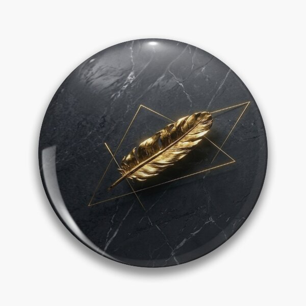 Item preview, THE GOLDEN RISHI: Luxury Marble & Liquid Gold Feather Art designed and sold by Nafas Wing.