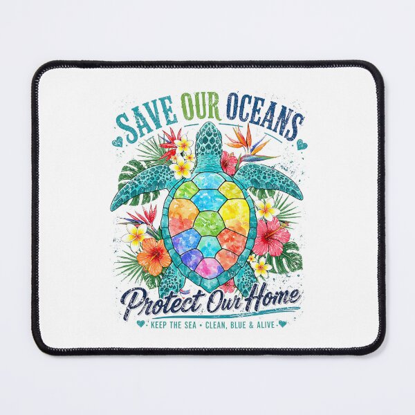 Item preview, Sea turtle ocean conservation sticker - Save Our Oceans Protect Our Home designed and sold by KymeraStudio25.