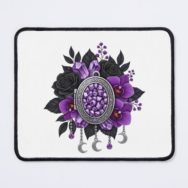 Item preview, Amethyst Locket Rose Gift designed and sold by IllumeInk.