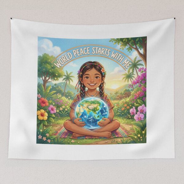 Item preview, AI Art - World Peace Starts with Me designed and sold by Whimsyful Designs.