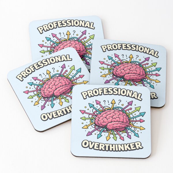Item preview, Professional Overthinker – Colorful Brain & Chaos Mind Design designed and sold by blankTeeShirt.