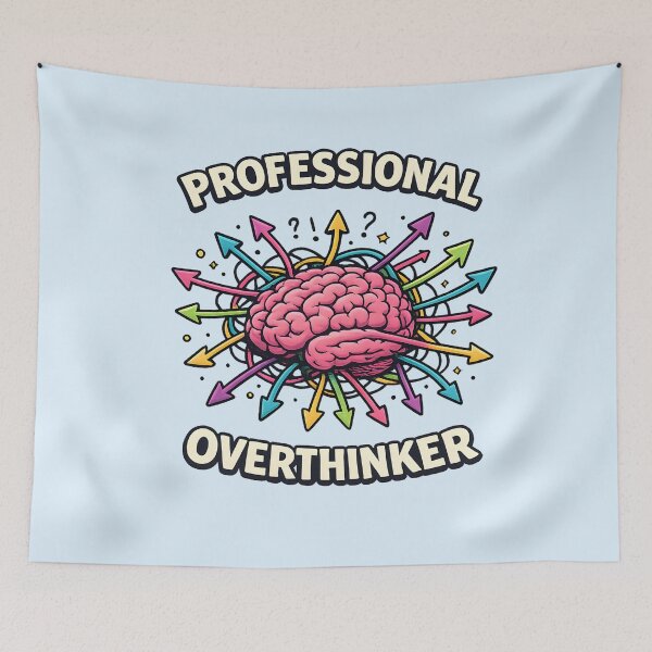 Item preview, Professional Overthinker – Colorful Brain & Chaos Mind Design designed and sold by blankTeeShirt.