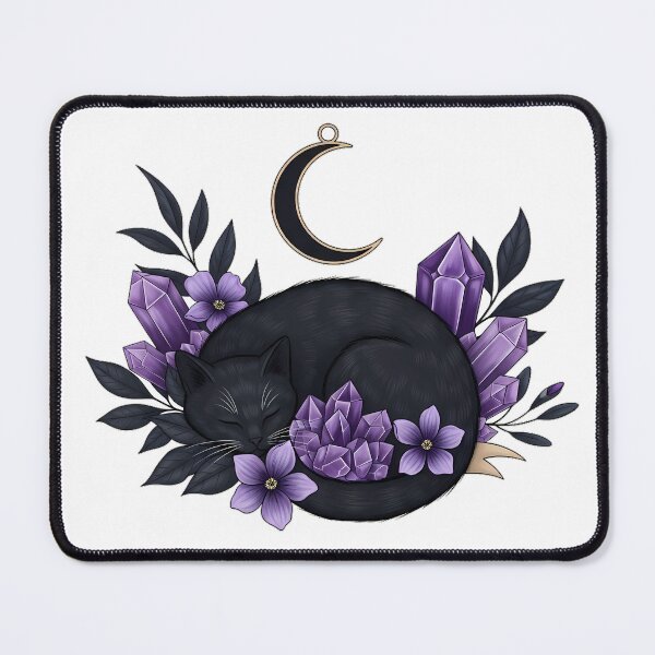 Item preview, Amethyst Moon Cat Gift designed and sold by IllumeInk.