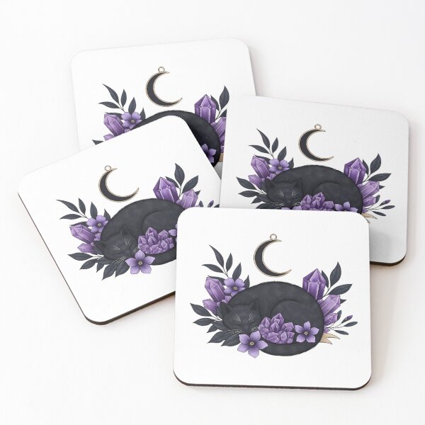 Item preview, Amethyst Moon Cat Gift designed and sold by IllumeInk.