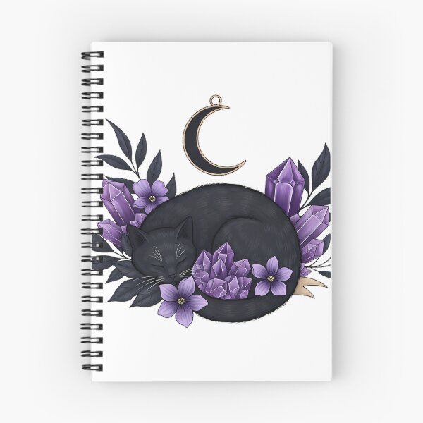 Item preview, Amethyst Moon Cat Gift designed and sold by IllumeInk.