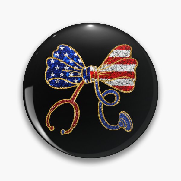 Artikelvorschau, Krankenschwester, 4. Juli, amerikanische Flagge, patriotisch, USA, Stethoskop entworfen und verkauft von BeLdiAuRa.