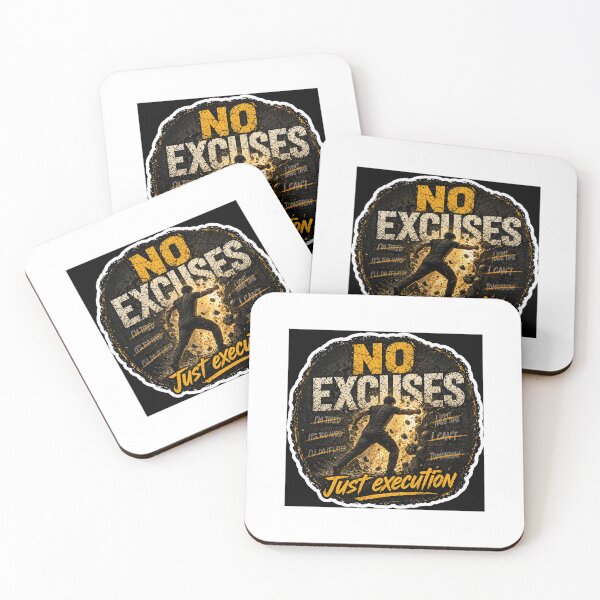 Item preview, No Excuses – Just Execution | Discipline & Hustle Motivational Sticker designed and sold by Wander Pop Studio.