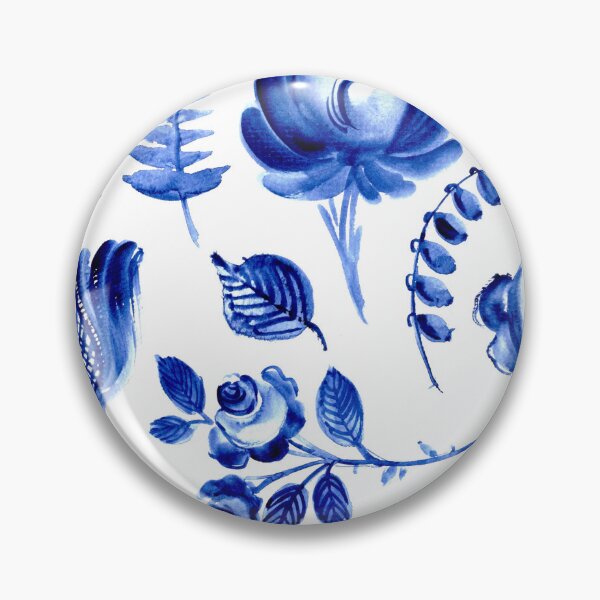 Item preview, Blue florals designed and sold by bokasin.