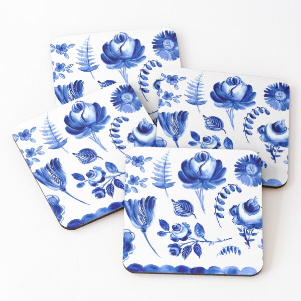 Item preview, Blue florals designed and sold by bokasin.