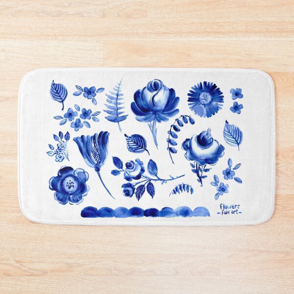 Item preview, Blue florals designed and sold by bokasin.